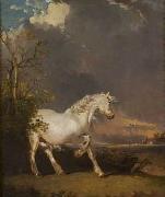 James Ward A horse in a landscape startled by lightning oil painting